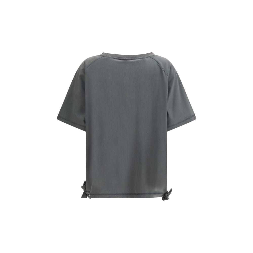 Ganni Banana Graphic Cotton T-Shirt - Gray/Grey