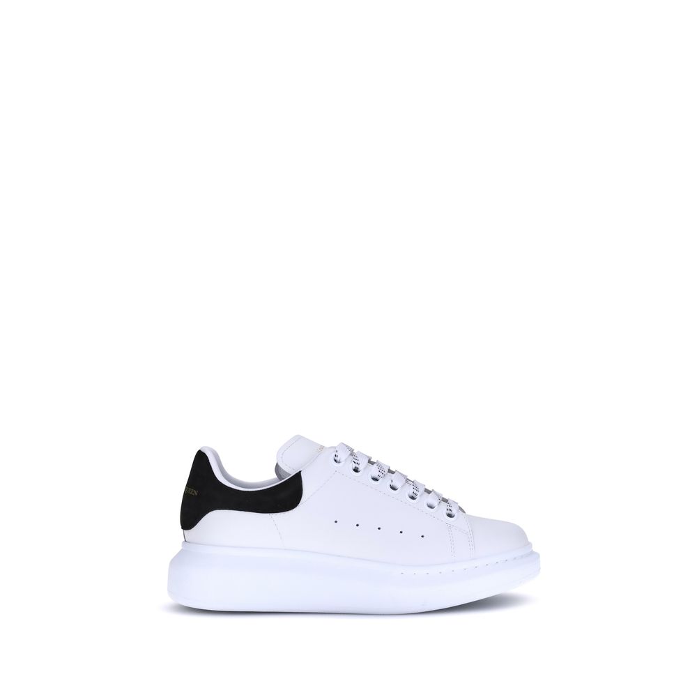 Alexander McQueen Black & White Leather Platform Sneakers