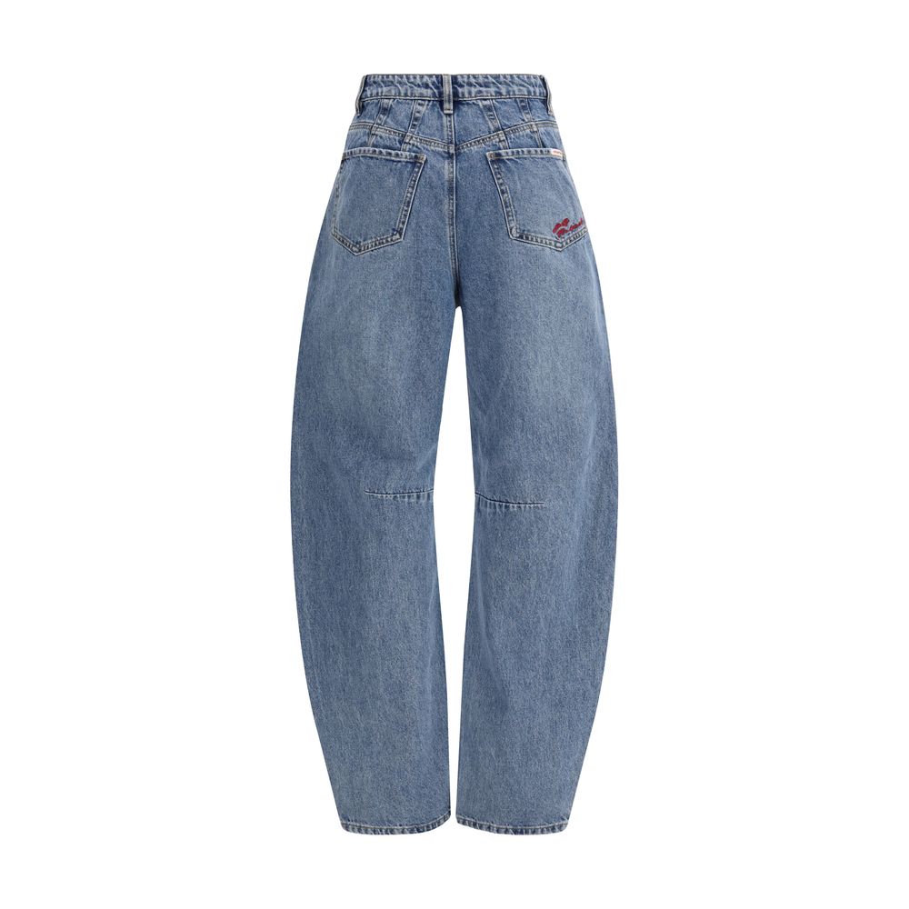 Self-Portrait Barrel Leg Fit Relaxed Fit Jeans