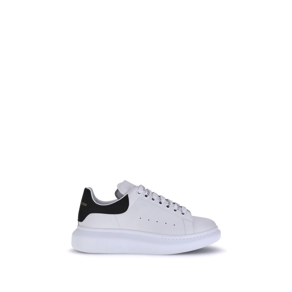 Alexander McQueen Black & White Leather Platform Sneakers
