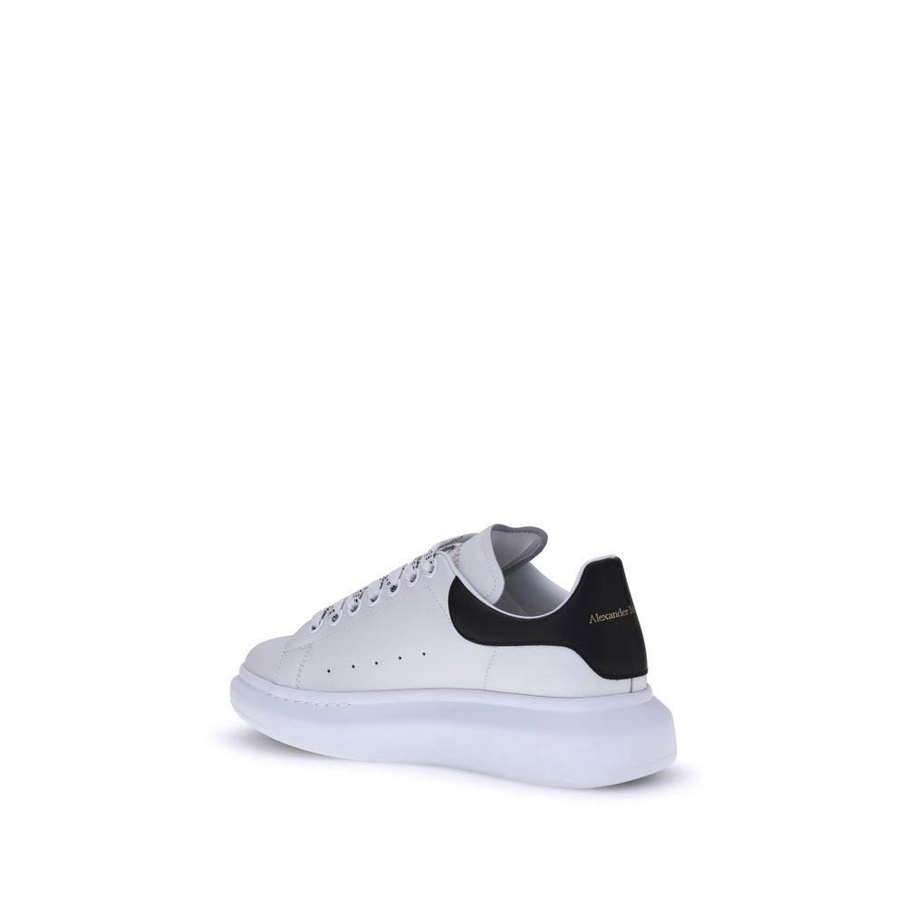 Alexander McQueen Black & White Leather Platform Sneakers