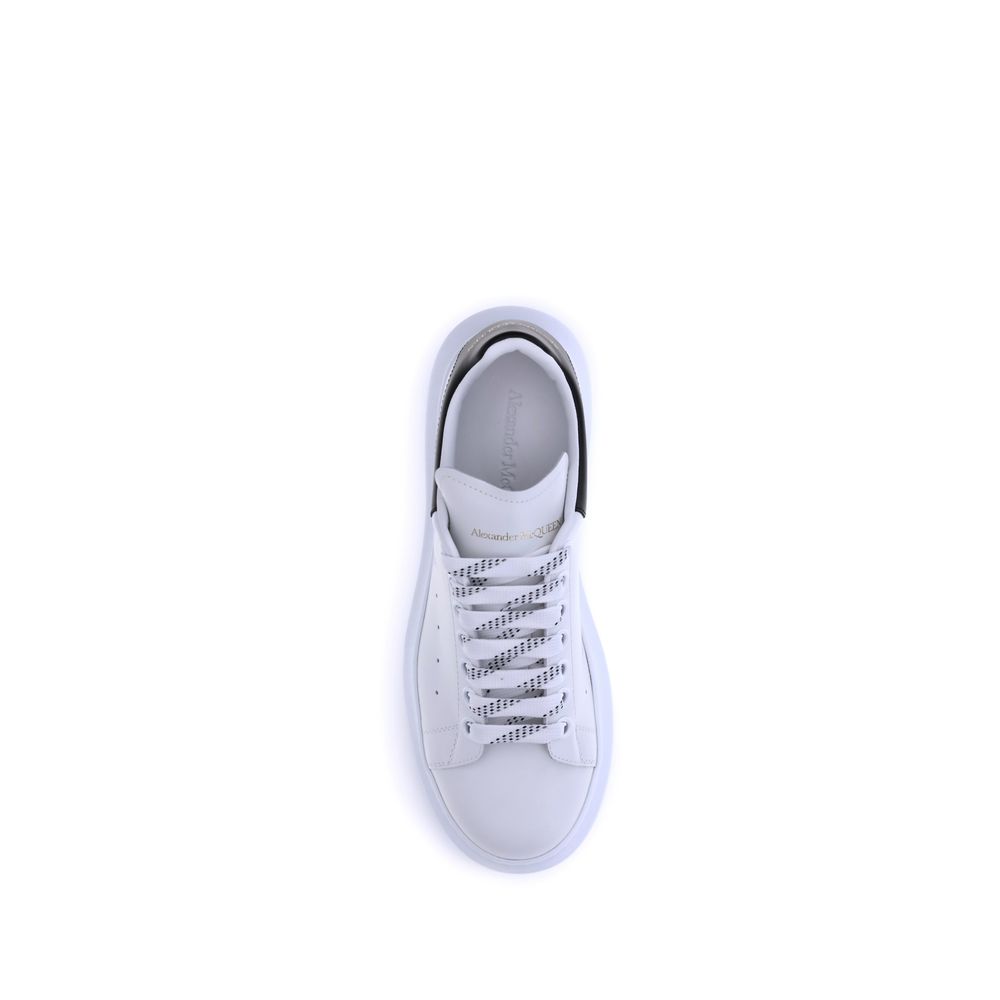 Alexander McQueen Black & White Leather Platform Sneakers