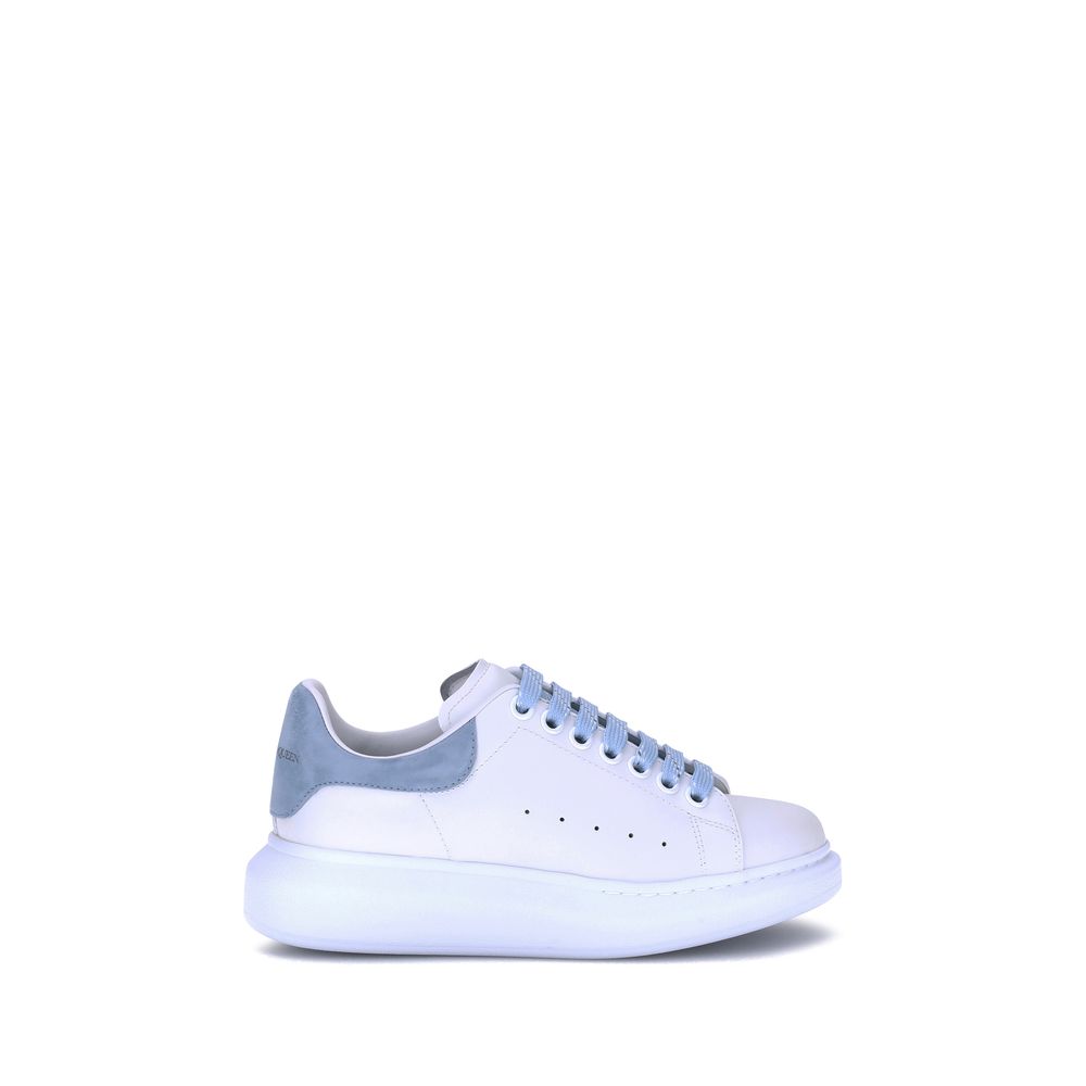 Alexander McQueen Light Blue Leather Platform Sneakers