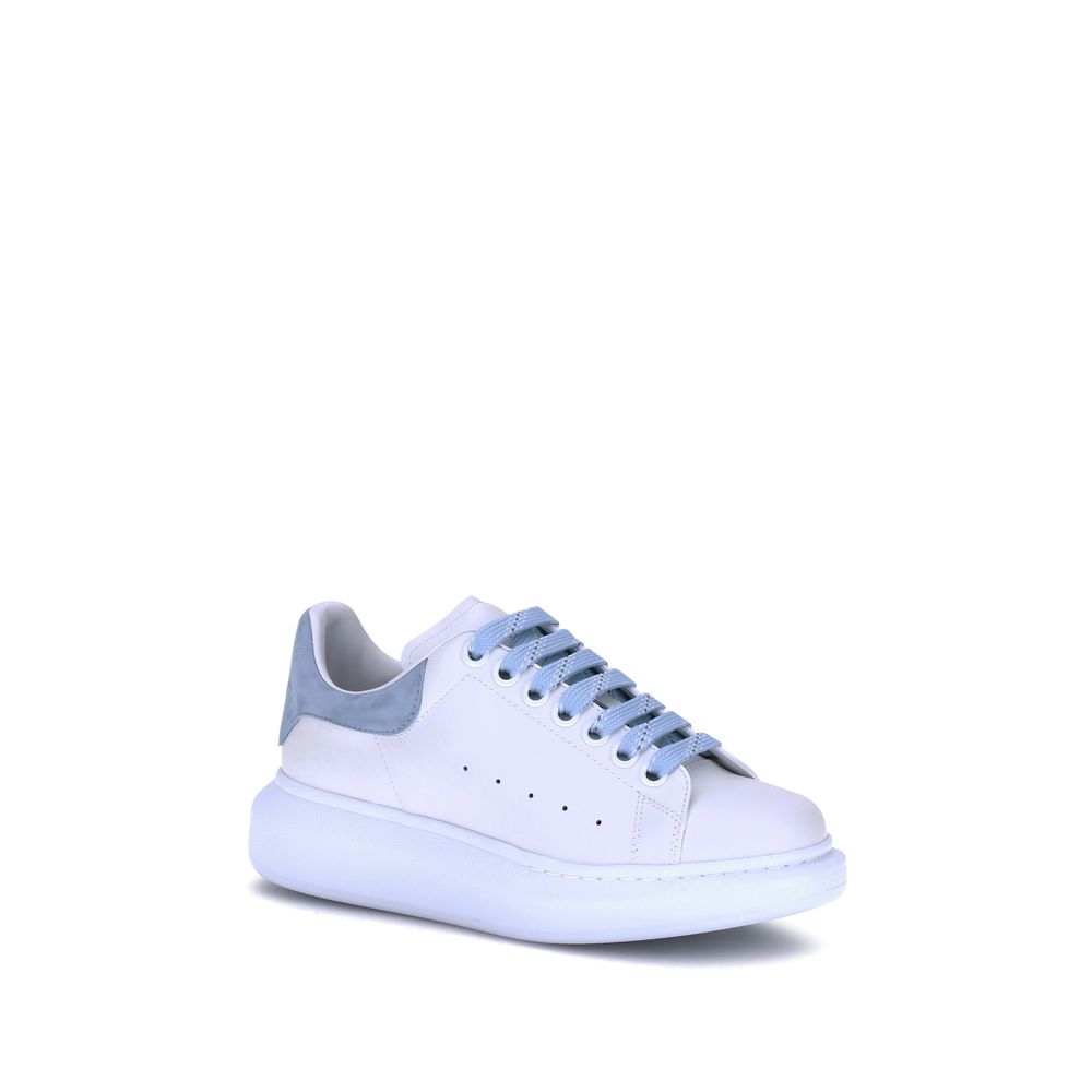 Alexander McQueen Light Blue Leather Platform Sneakers