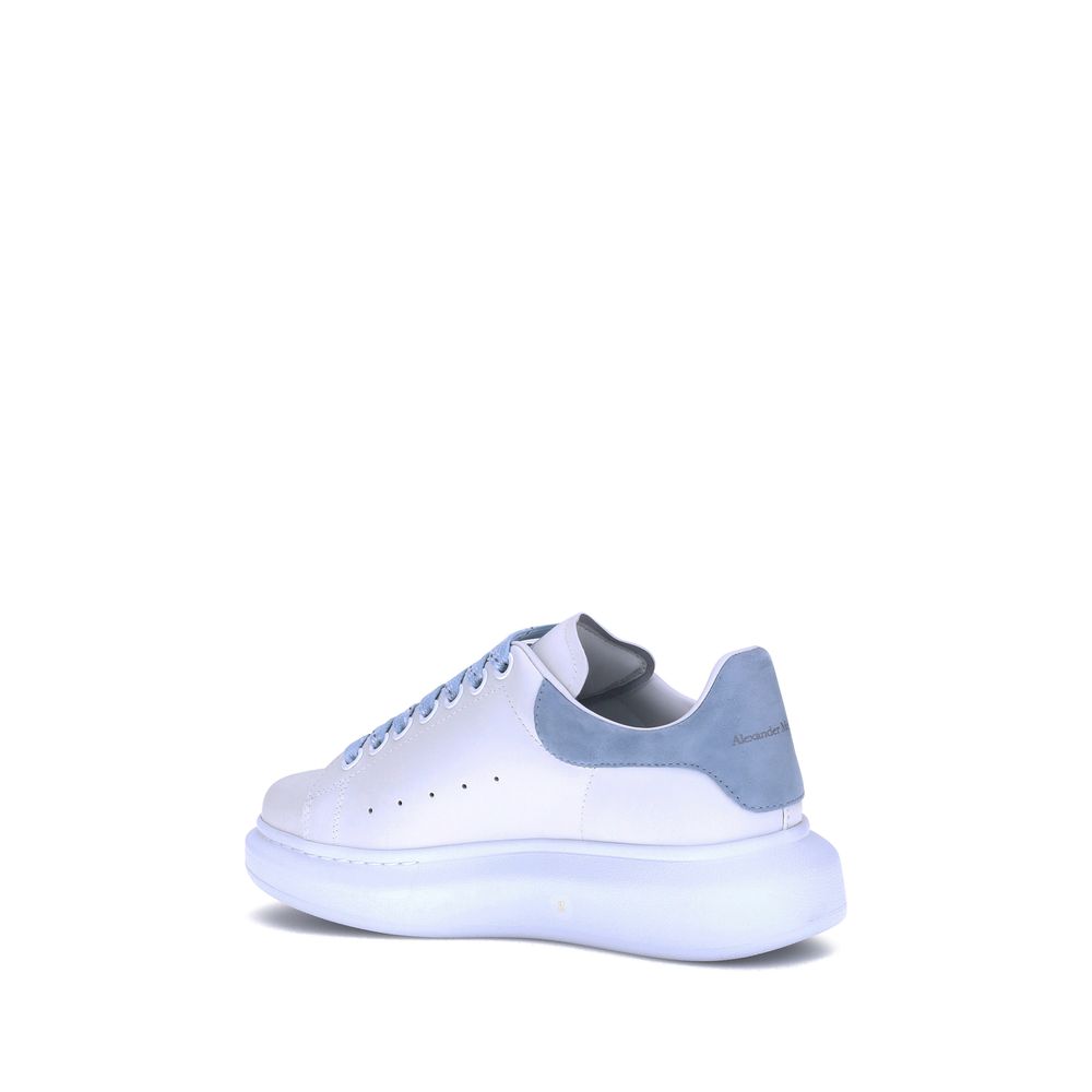 Alexander McQueen Light Blue Leather Platform Sneakers