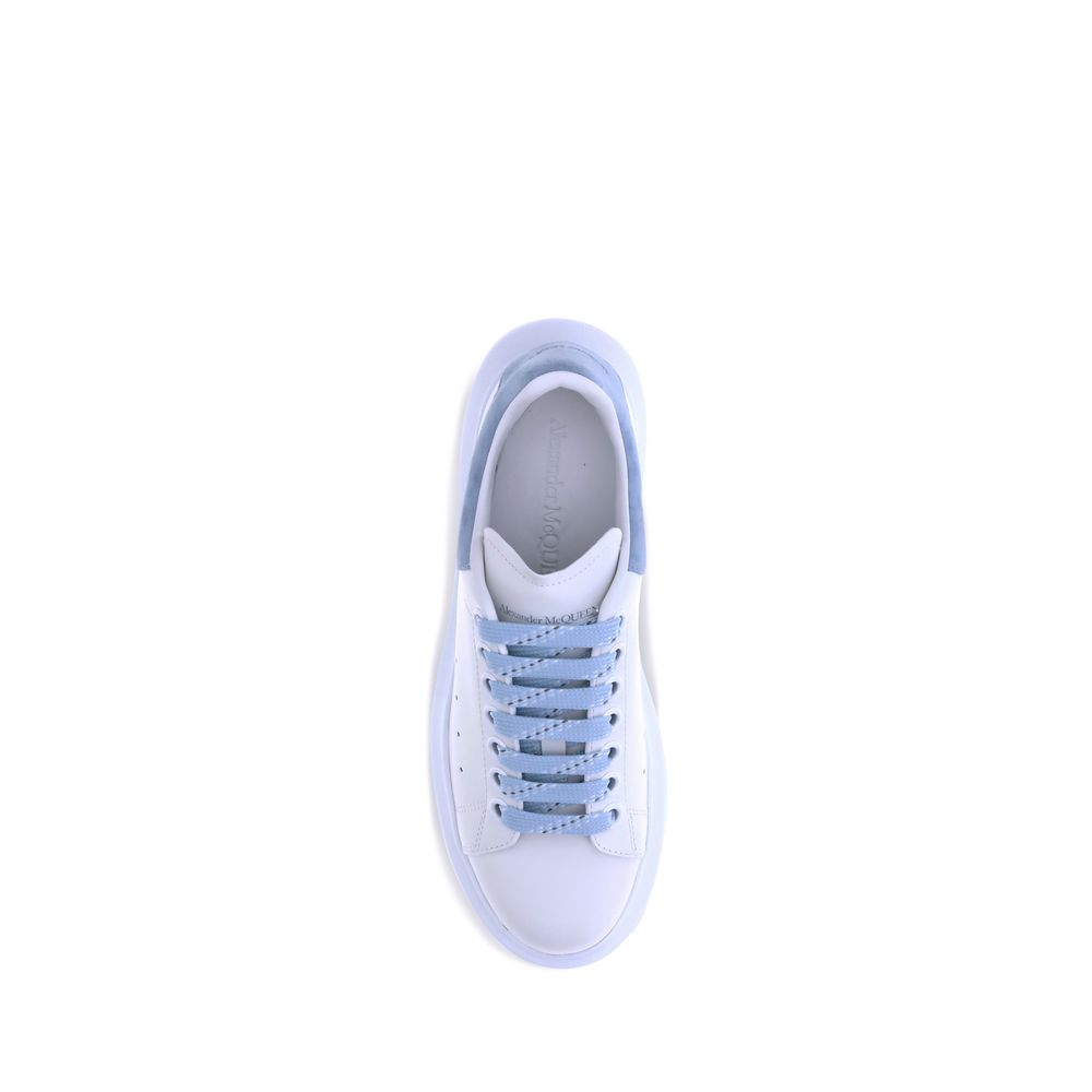 Alexander McQueen Light Blue Leather Platform Sneakers