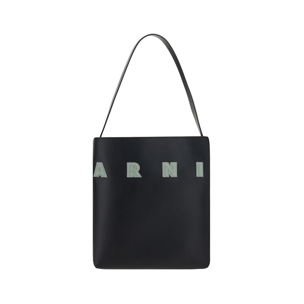Marni Leather Museo Hobo Bag - Black