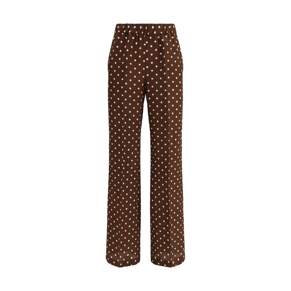 P.A.R.O.S.H. Polka Dot Silk Wide Leg Pants