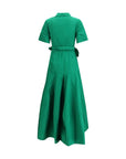 P.A.R.O.S.H. Chemisier Midi Dress - Green
