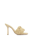 Bottega Veneta Beige Raffia Mules