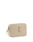 Saint Laurent Lou Quilted Camera Shoulder Bag - Light Beige