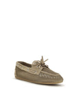 Miu Miu Leather & Mesh Boat Shoes