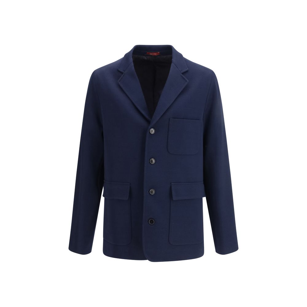 Gucci Blue Longline Single-Breasted Blazer