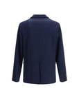 Gucci Blue Longline Single-Breasted Blazer
