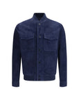 Salvatore Santoro Suede Leather Jacket - Blue 