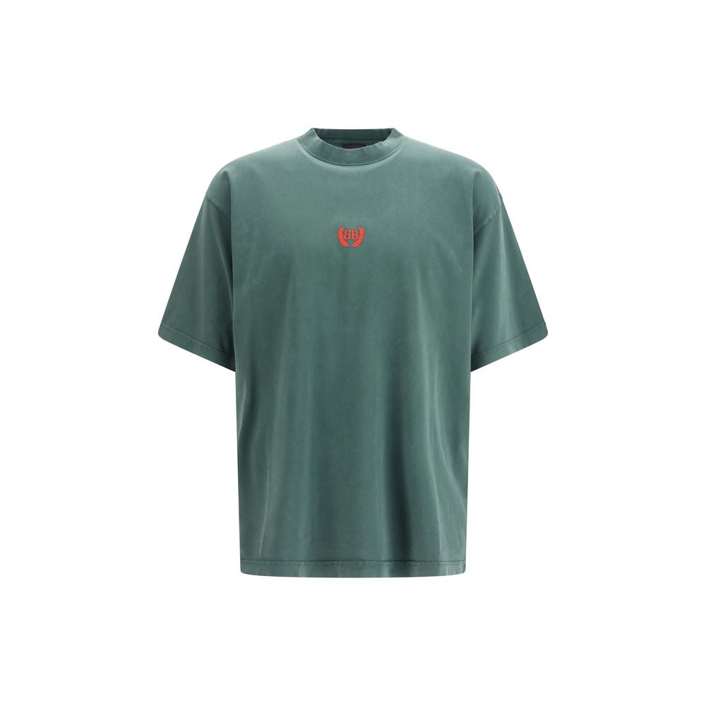 Balenciaga Sage Green Cotton T-Shirt