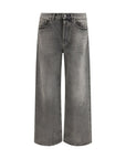 Golden Goose Gray/Grey Wide Leg Jeans