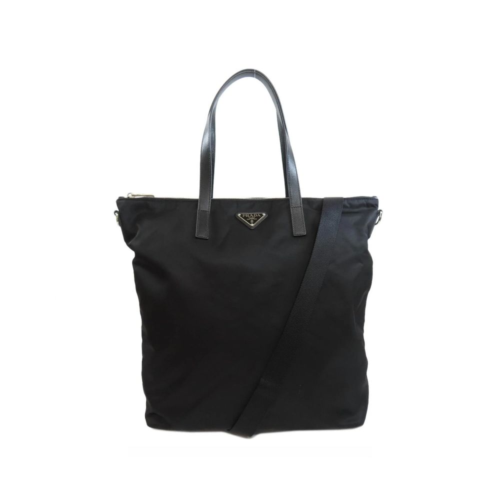 Prada Pattina Nylon Tote Bag - Black