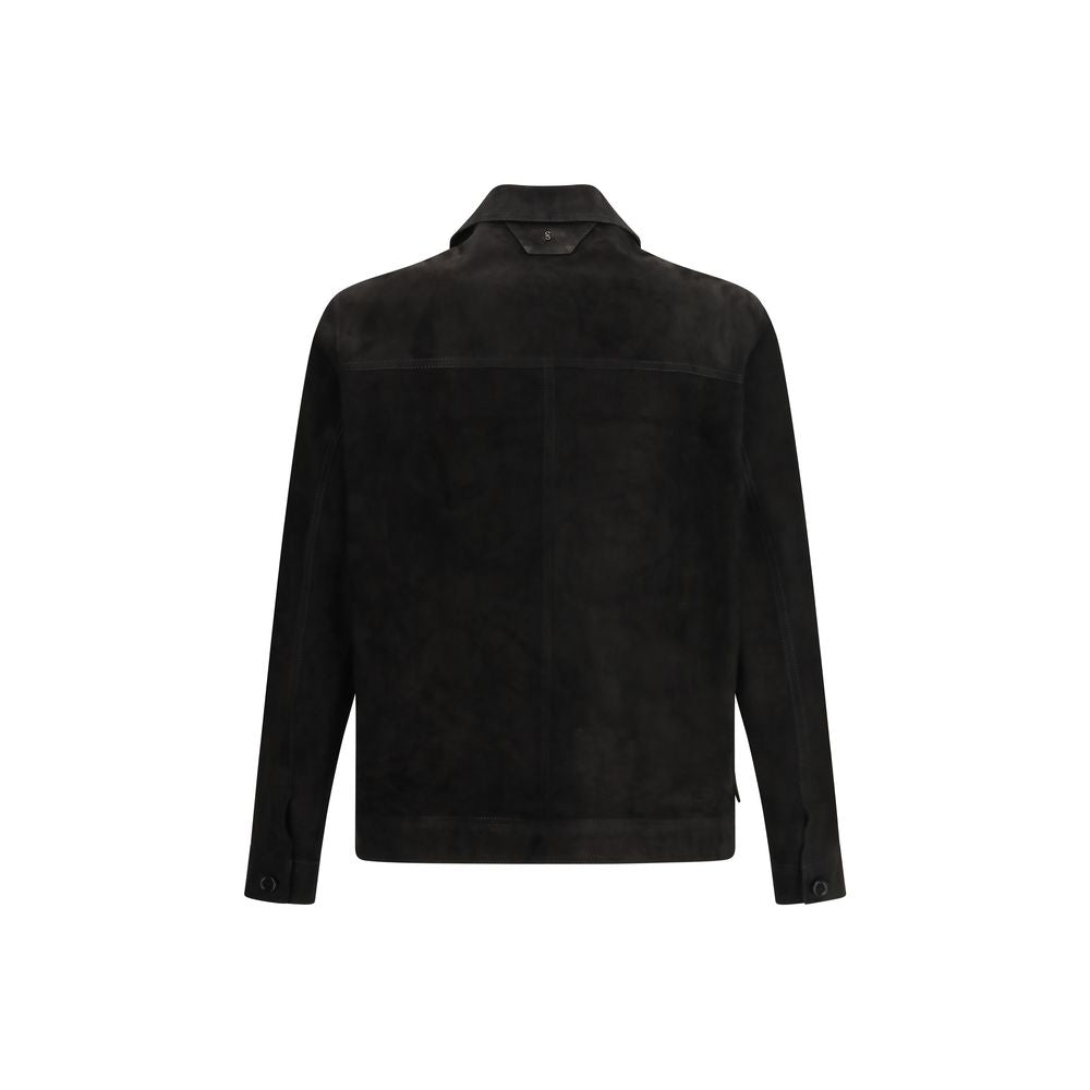 Salvatore Santoro Suede Leather Jacket - Black