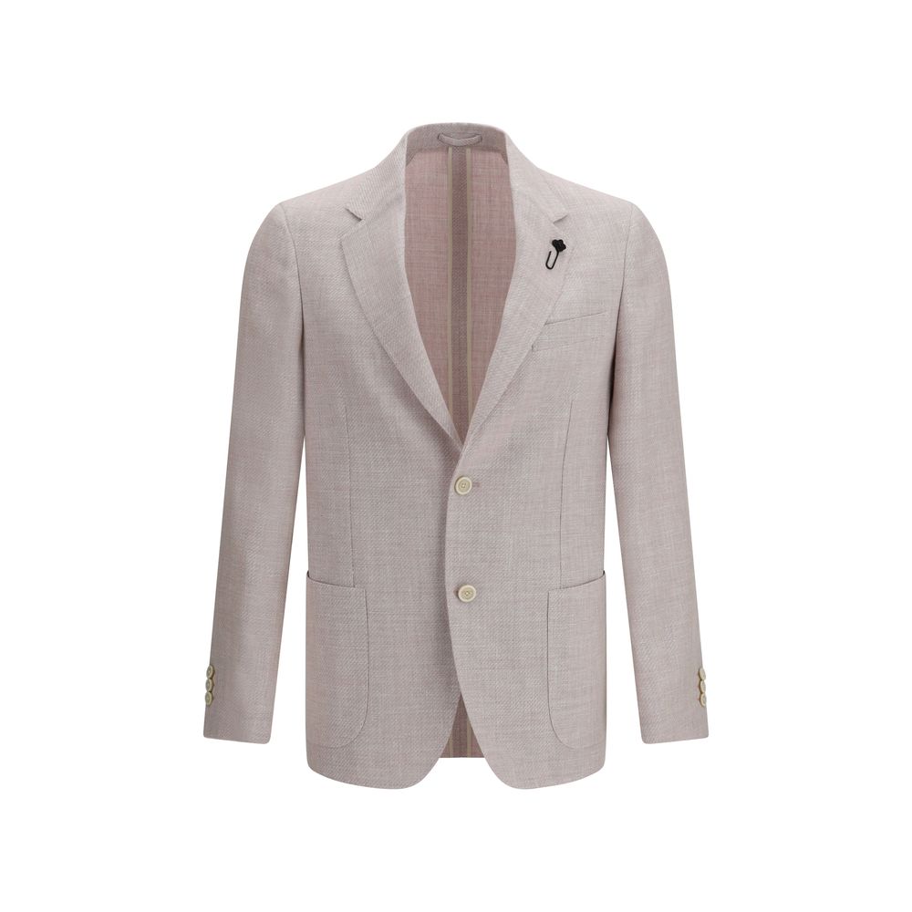 Lardini Roma Taupe Wool-Linen Blazer