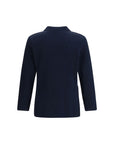 Lardini Deep Blue Cotton Double-Breasted Blazer