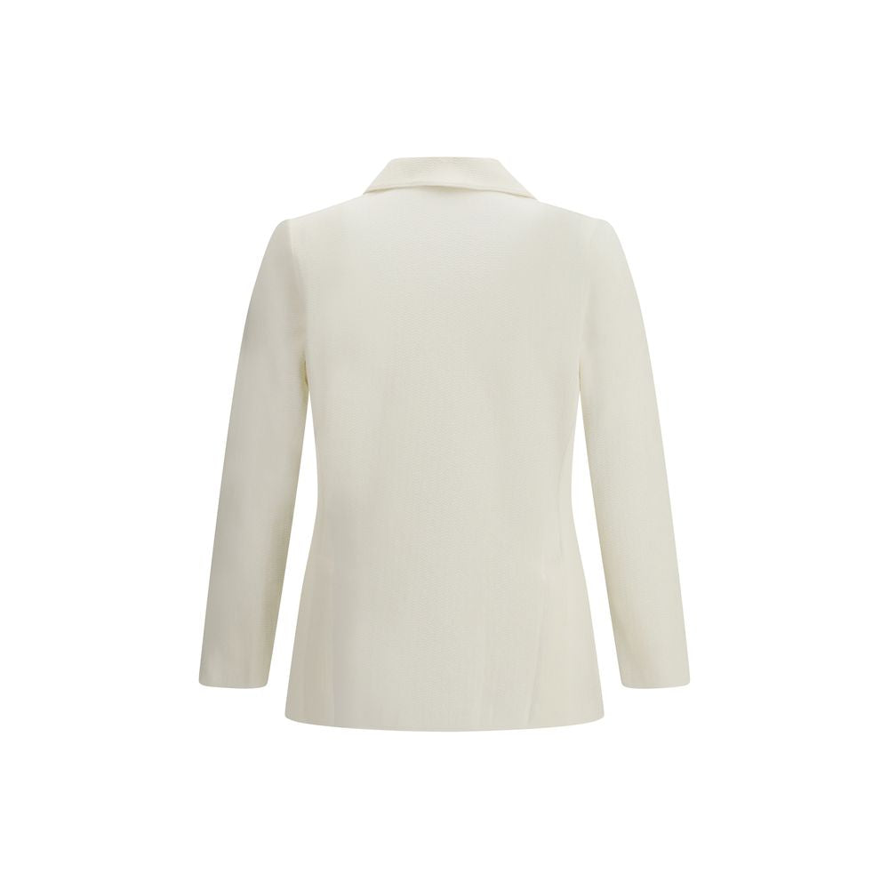 Lardini Off-White Cotton-Rich Blazer