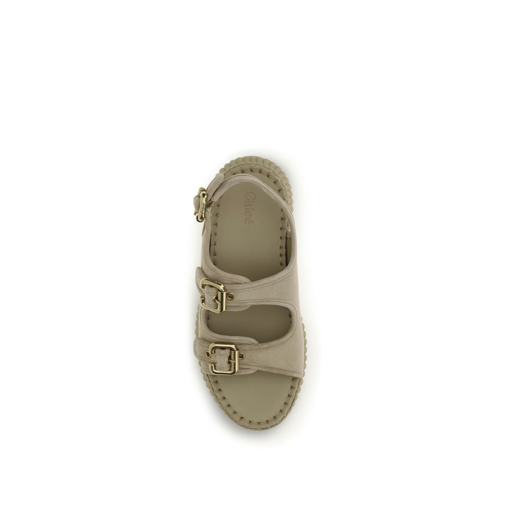 Chloé Nama Leather Platform Sandals