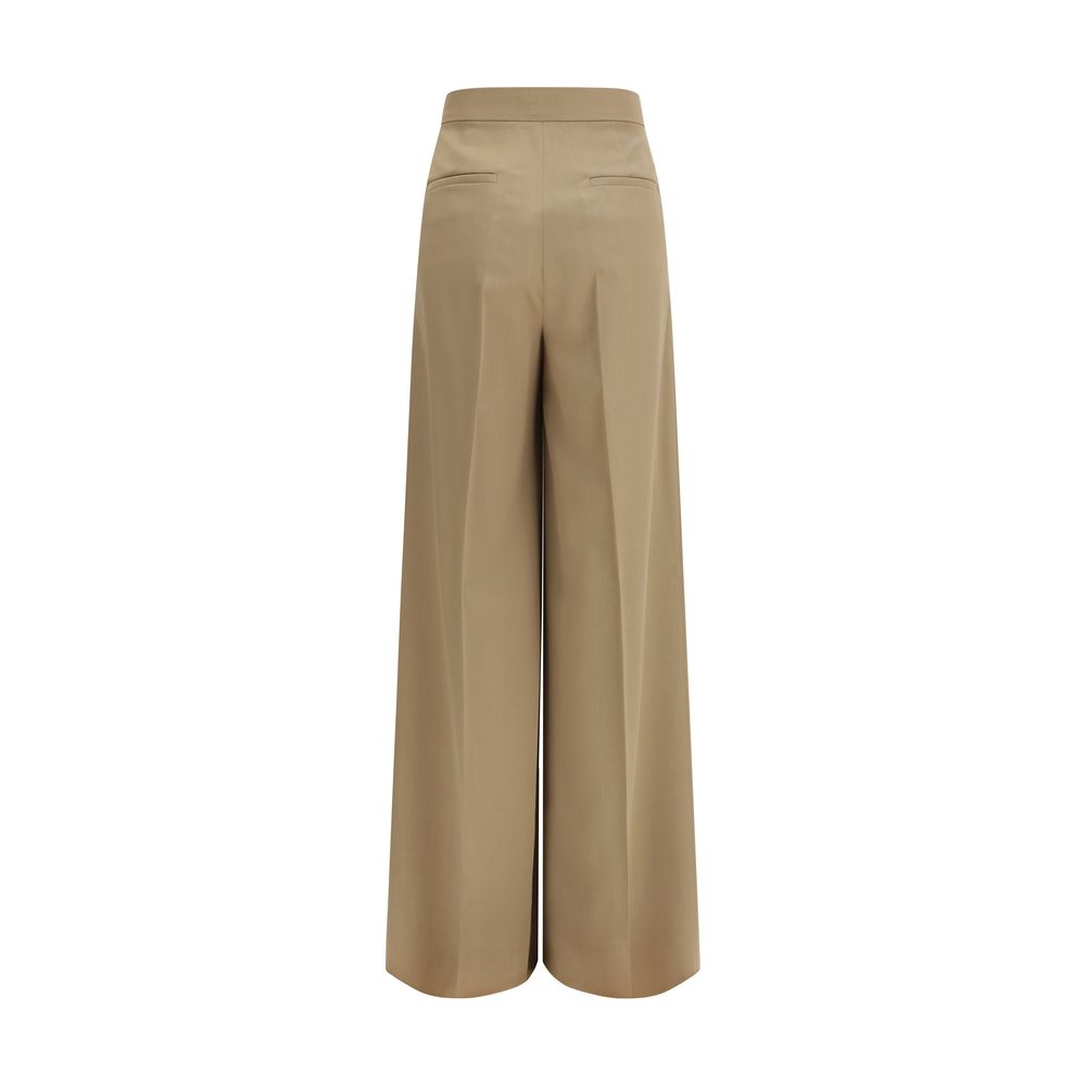 Max Mara Virgin Wool Baggy Wide Leg Pants