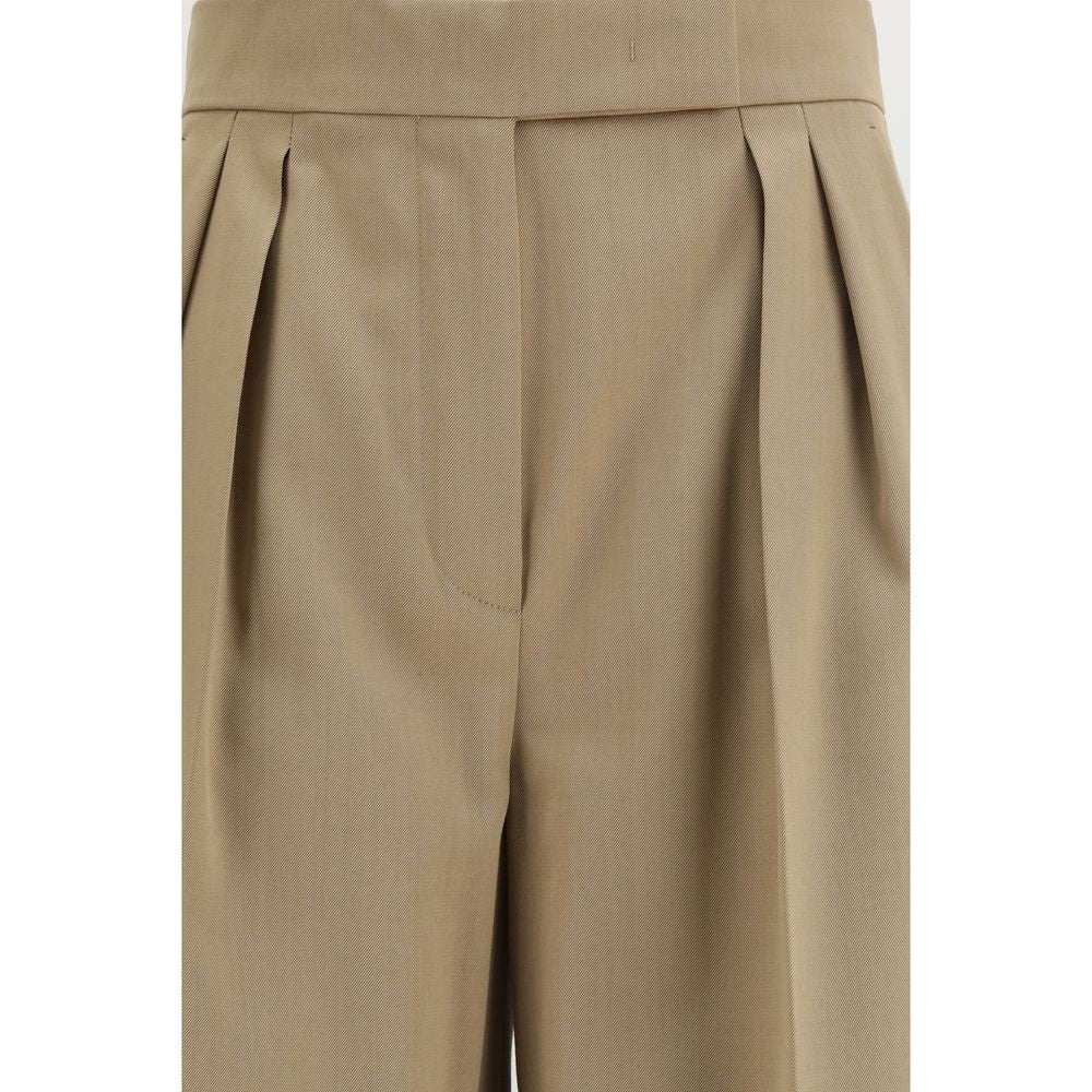 Max Mara Virgin Wool Baggy Wide Leg Pants