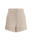 Max Mara Wool-Mohair-Silk High Rise Shorts