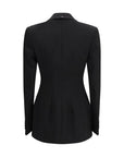 Max Mara Tailored Longline Wool Blazer - Black