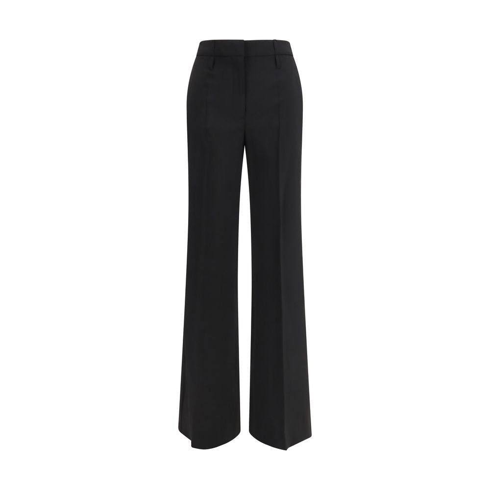 Max Mara Fleece Wool Flared Pants - Black
