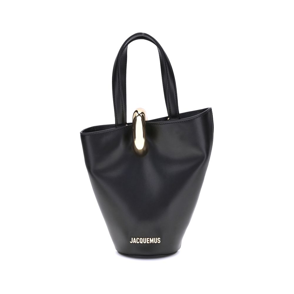 Jacquemus La Bambola Black Leather Shoulder Bag