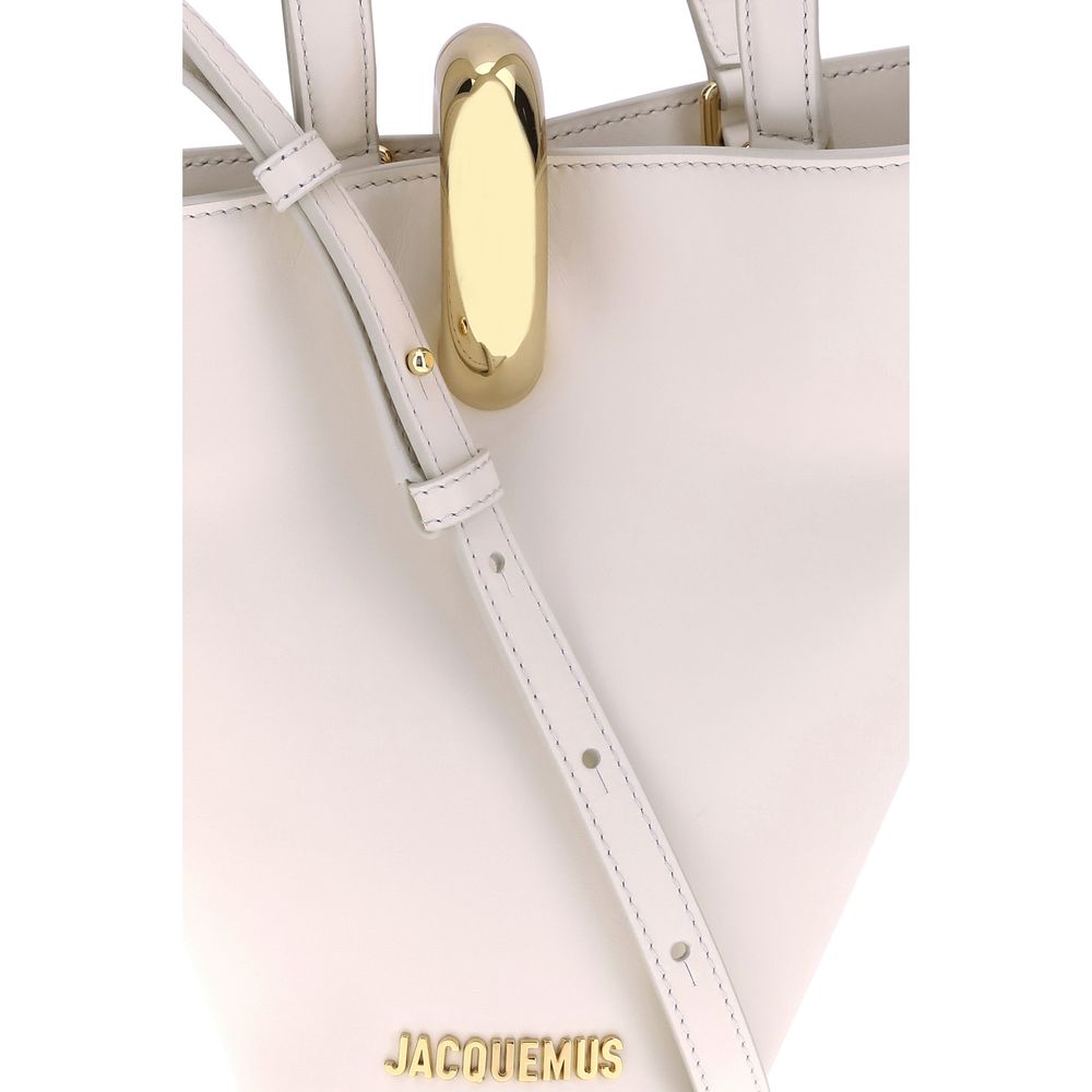 Jacquemus La Bambola Cream/Beige Leather Shoulder Bag