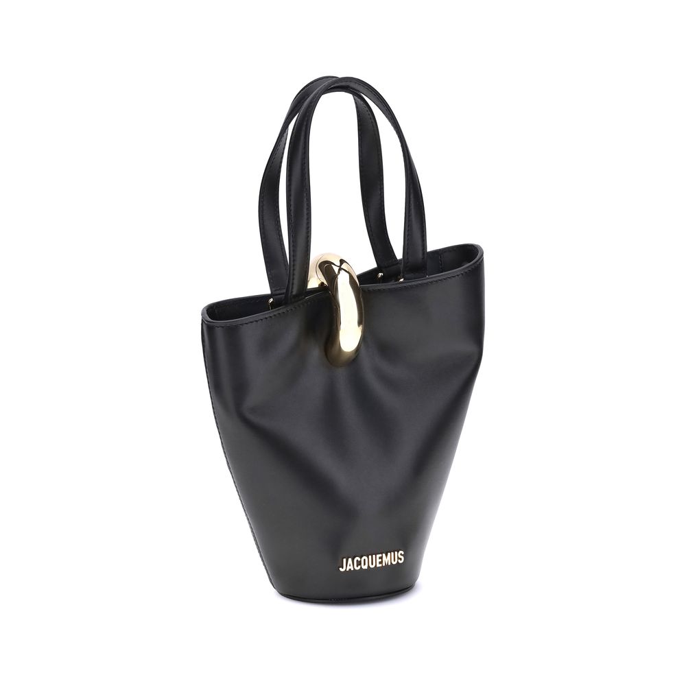 Jacquemus La Bambola Black Leather Shoulder Bag