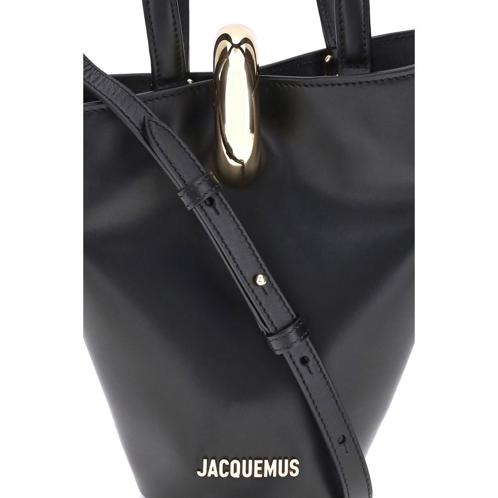 Jacquemus La Bambola Black Leather Shoulder Bag