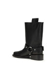 Ganni Leather Biker Boots - Black