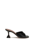 Amina Muaddi Lupita Leather Mule Sandals - Black