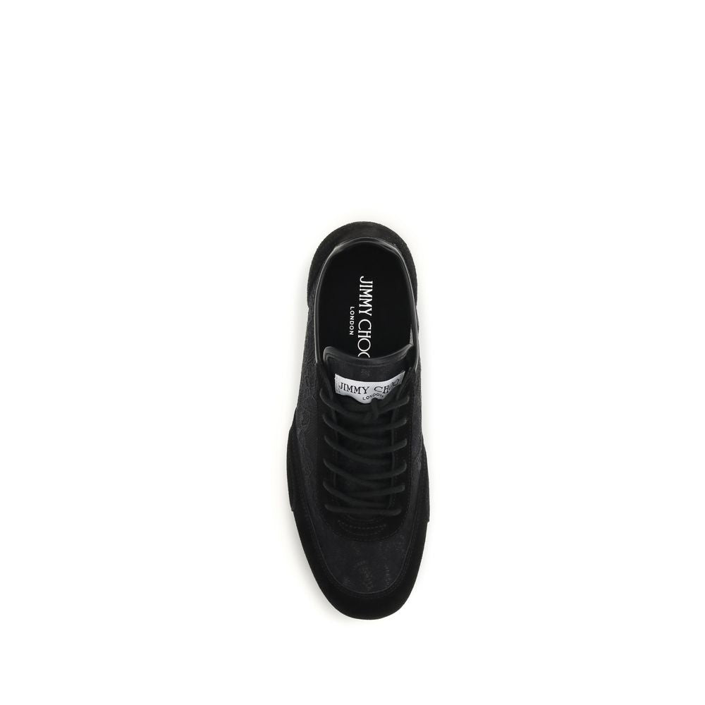 Jimmy Choo Black Sunny Floral Lace Low Top Sneakers – Runway Door