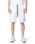 Icon Men Pure Cotton Athleisure Shorts - white
