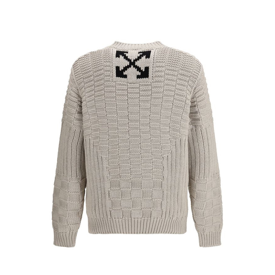 Off-White Arrow Knit Sweater - Cool Beige