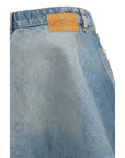 Ganni A-Line Mini Denim Skirt