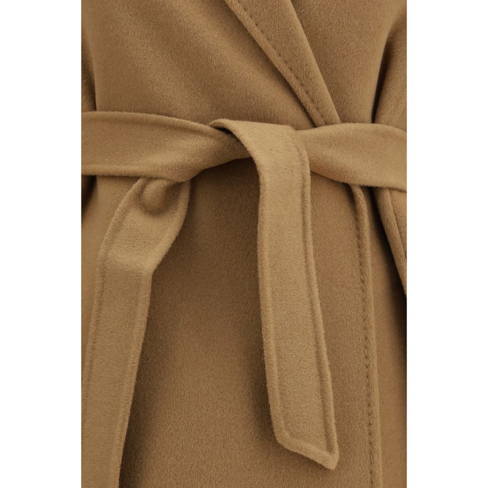 Max Mara Aceri Long Cashmere Coat - Bronze Beige