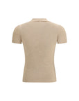 Max Mara Albero Fleece Wool Polo Shirt - Beige