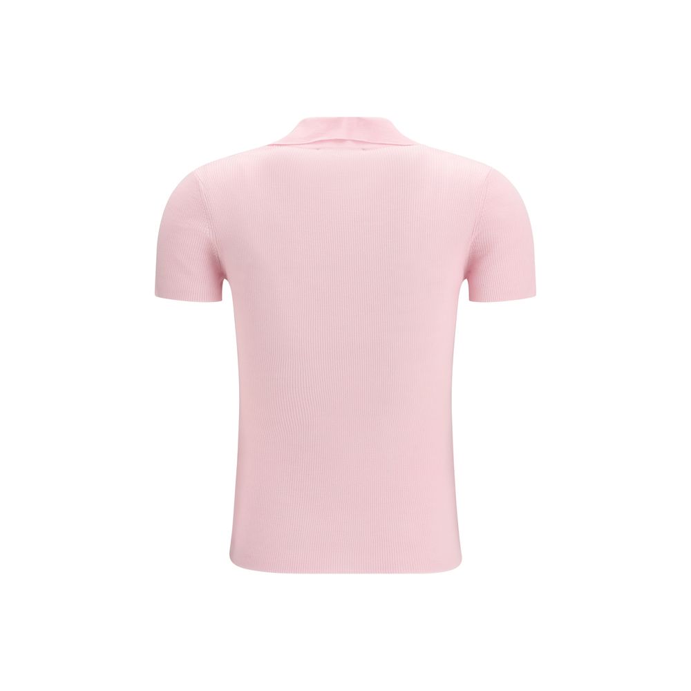 Max Mara Albero Fleece Wool Polo Shirt - Light Pink