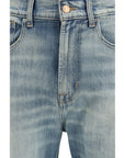 7FOR Dirty Wash Relaxed Straight-Leg Fit Jeans