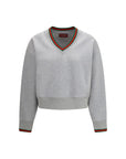 Gucci Gray/Grey V-Neck Sweatshirt