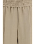 Brunello Cucinelli Beige Tapered Pants