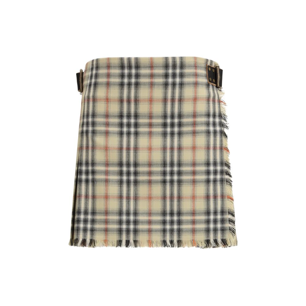 Burberry Checkered Wool Mini Skirt
