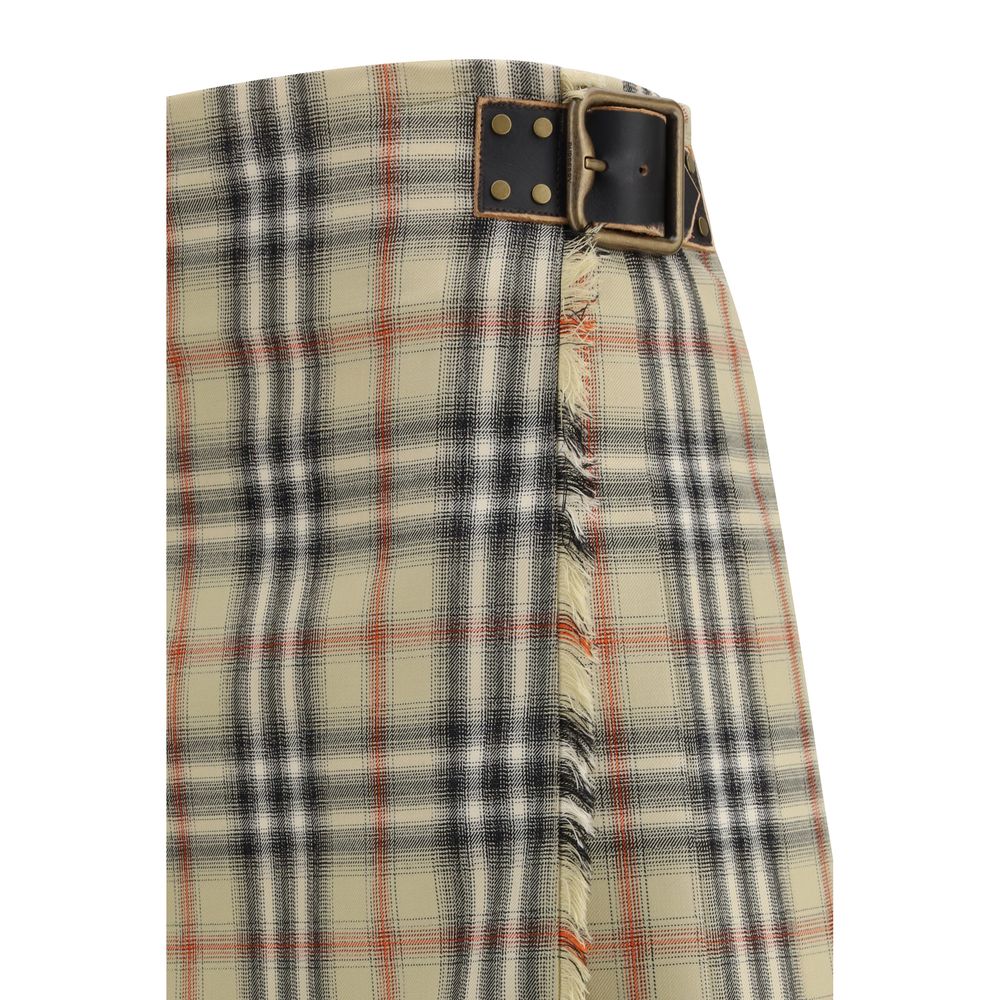 Burberry Checkered Wool Mini Skirt